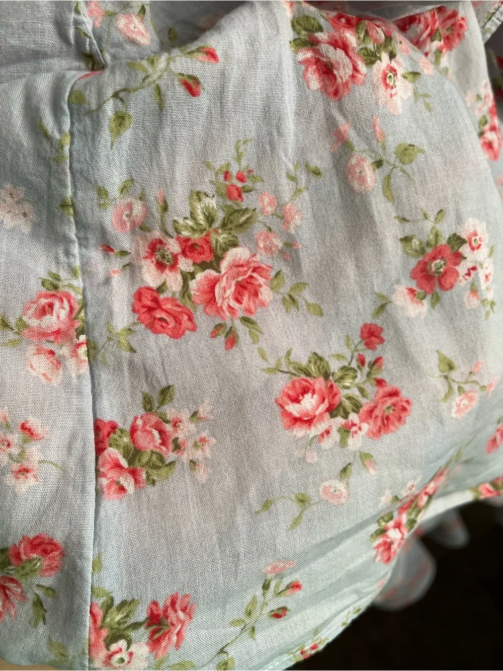 Abercrombie & Fitch Light Blue Floral Tiered Maxi Dress L